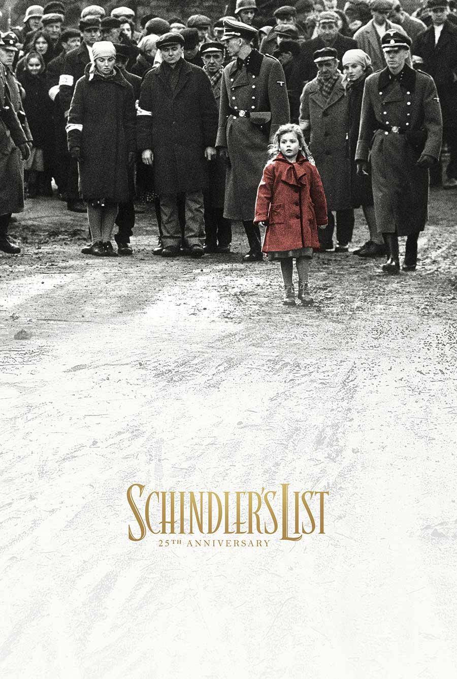 Schindler's List Girl In Red Coat Film Poster Wallpaper