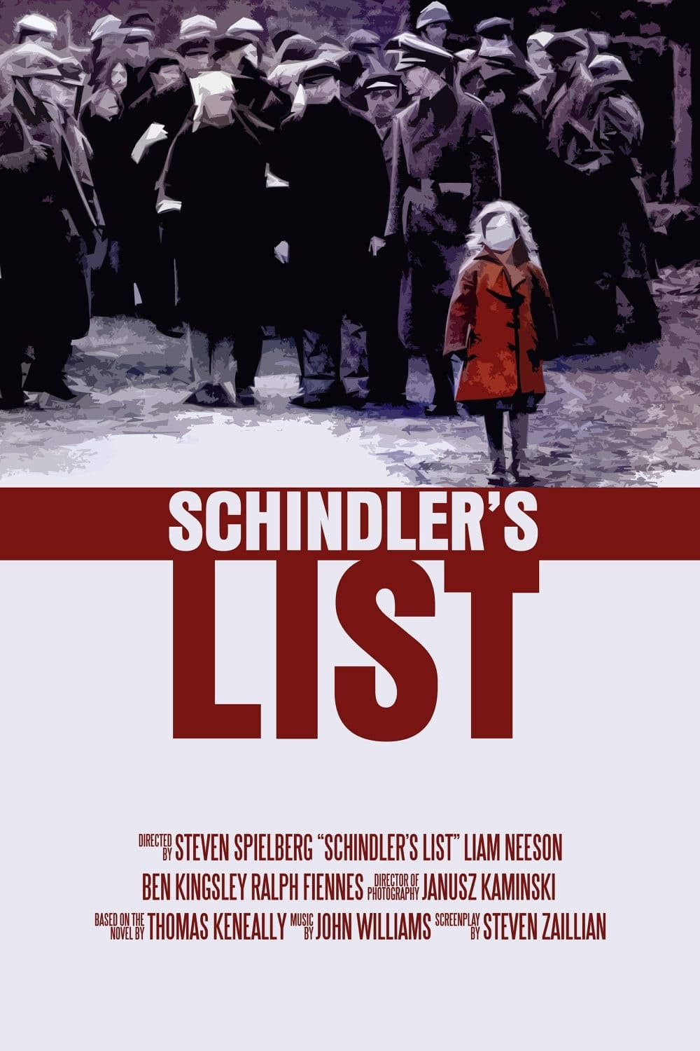 Schindler's List Oliwia Dabrowska Red Coat Girl Poster Wallpaper