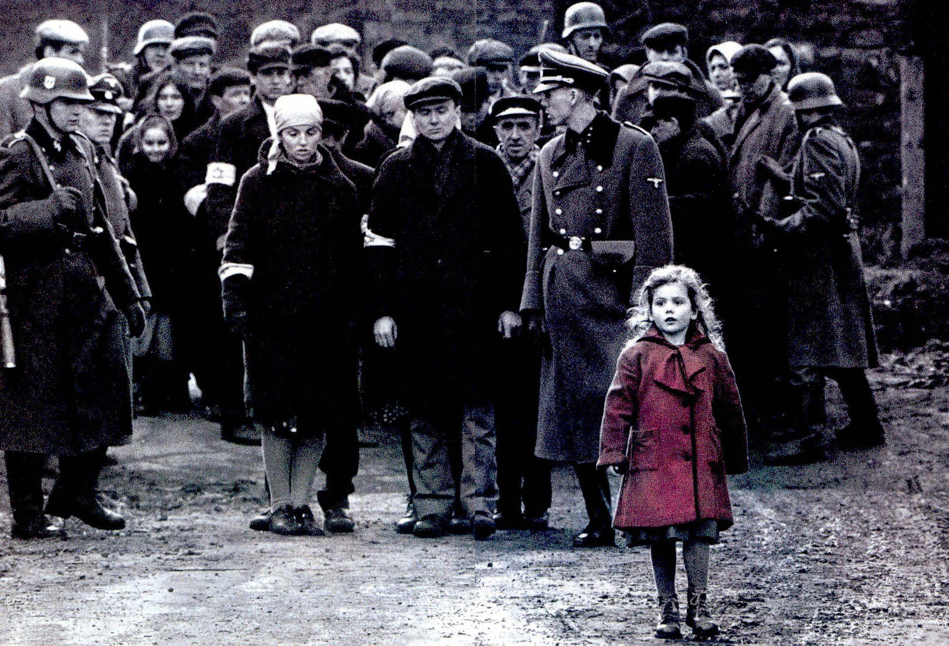 Schindler's List Red Coat Girl Photography Wallpaper