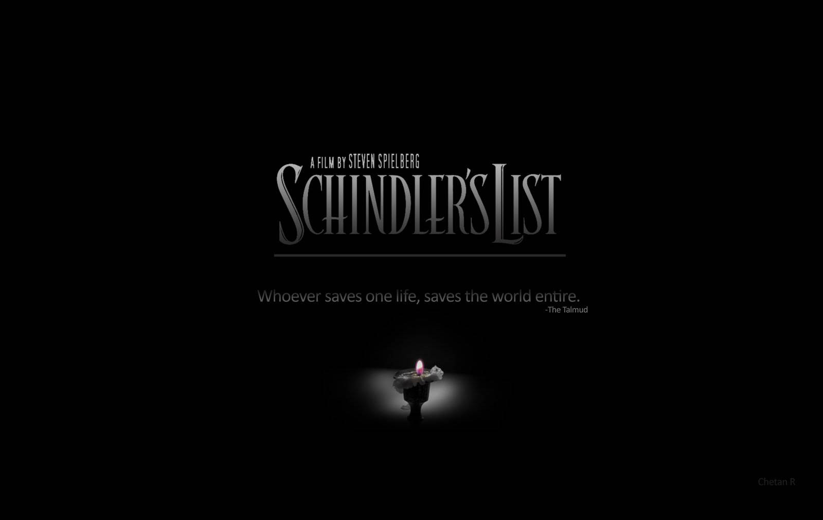Schindler's List Steven Spielberg Dark Movie Poster Wallpaper
