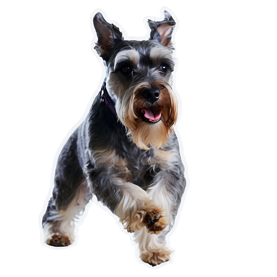 Schnauzer In Action Png 06262024 PNG