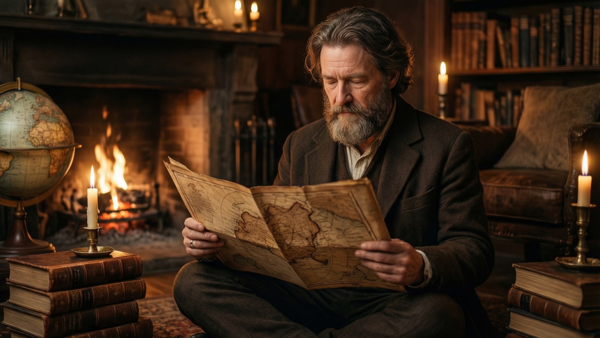 Scholar by Candlelight Bakgrunner