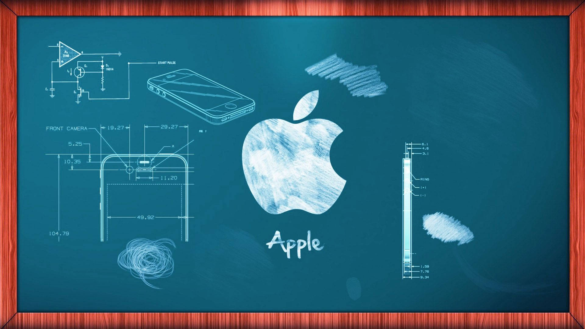 School Blackboard Apple Iphone Illustration