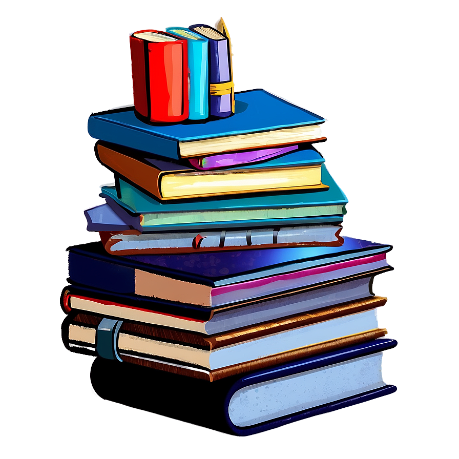 Download School Books Stack Png 82 | Wallpapers.com