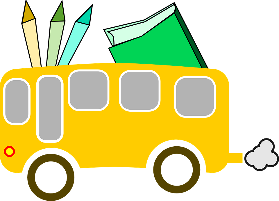 School Bus Cartoon Graphic PNG