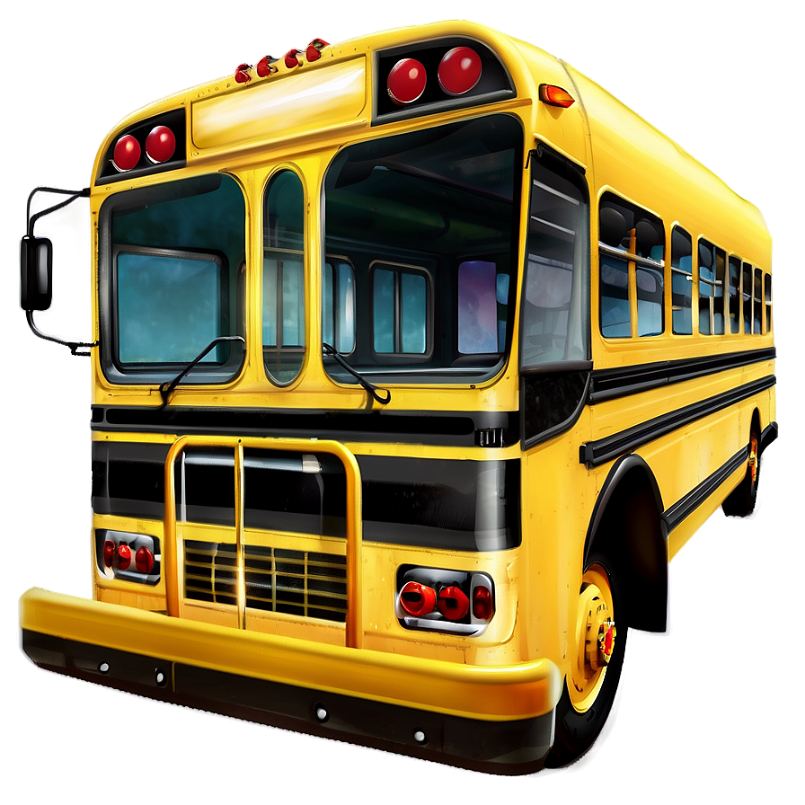 Download School Bus Illustration Png Ywg49 | Wallpapers.com