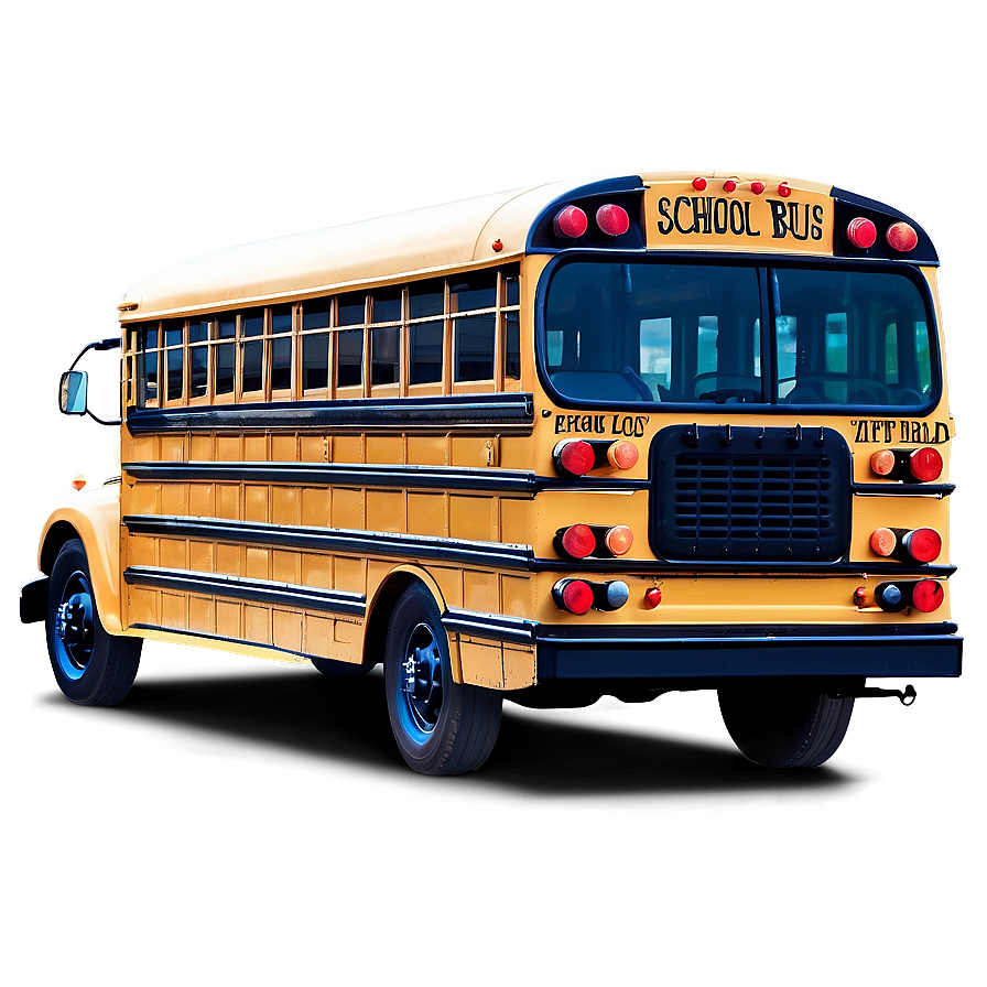 Download School Bus In Festive Decoration Png Fbo | Wallpapers.com