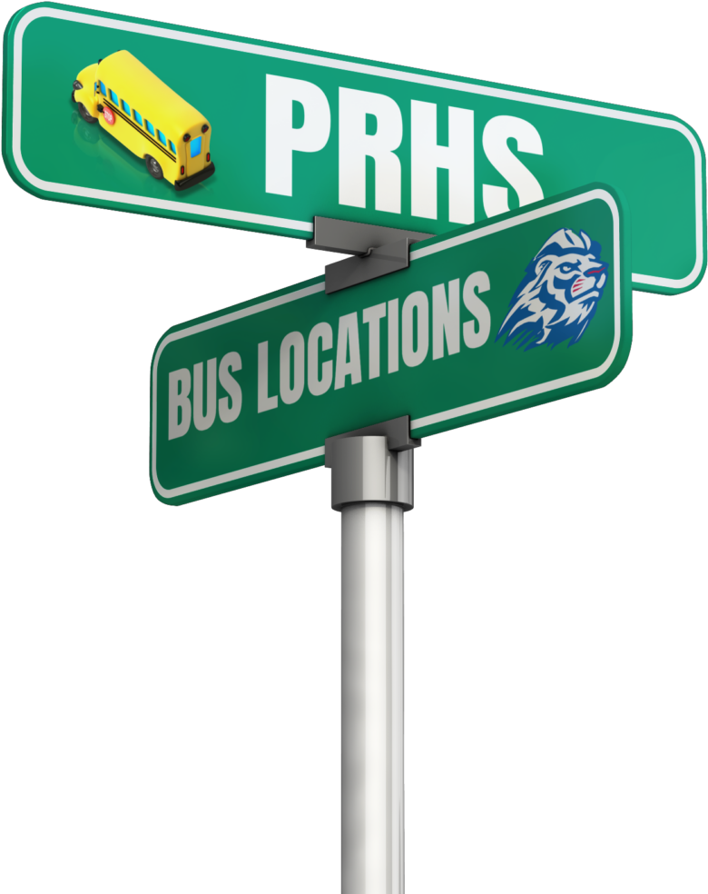 School Bus Location Street Sign PNG