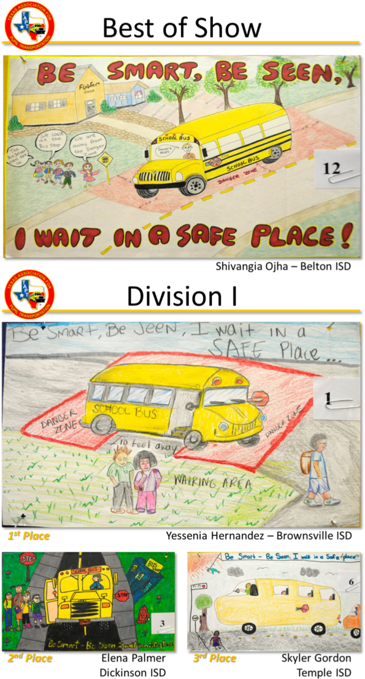 School Bus Safety Drawing Competition Winners PNG