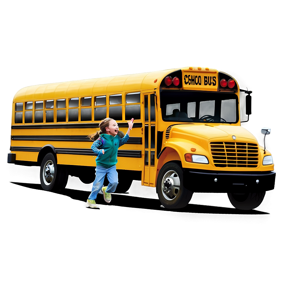 Download School Bus With Children Png Xek | Wallpapers.com