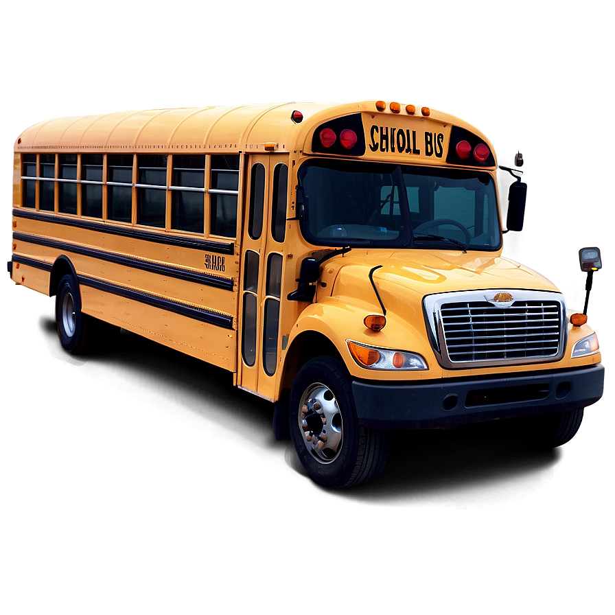 Download School Bus With Flashing Lights Png Rmi | Wallpapers.com