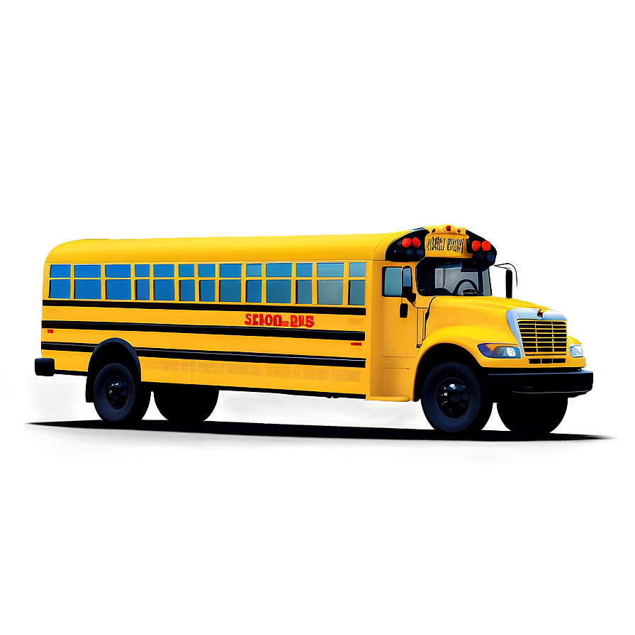 School Bus With Flashing Lights Png Vfk84 PNG
