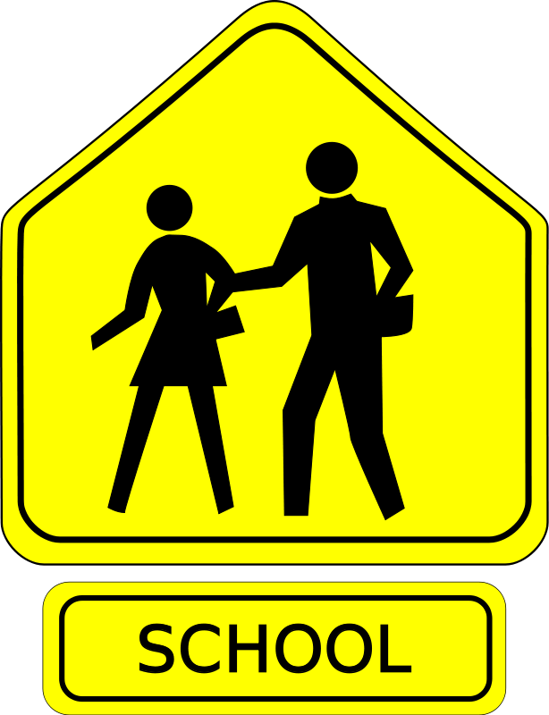 School Crossing Sign PNG