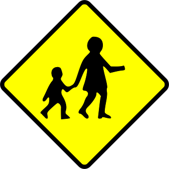 School Crossing Sign PNG