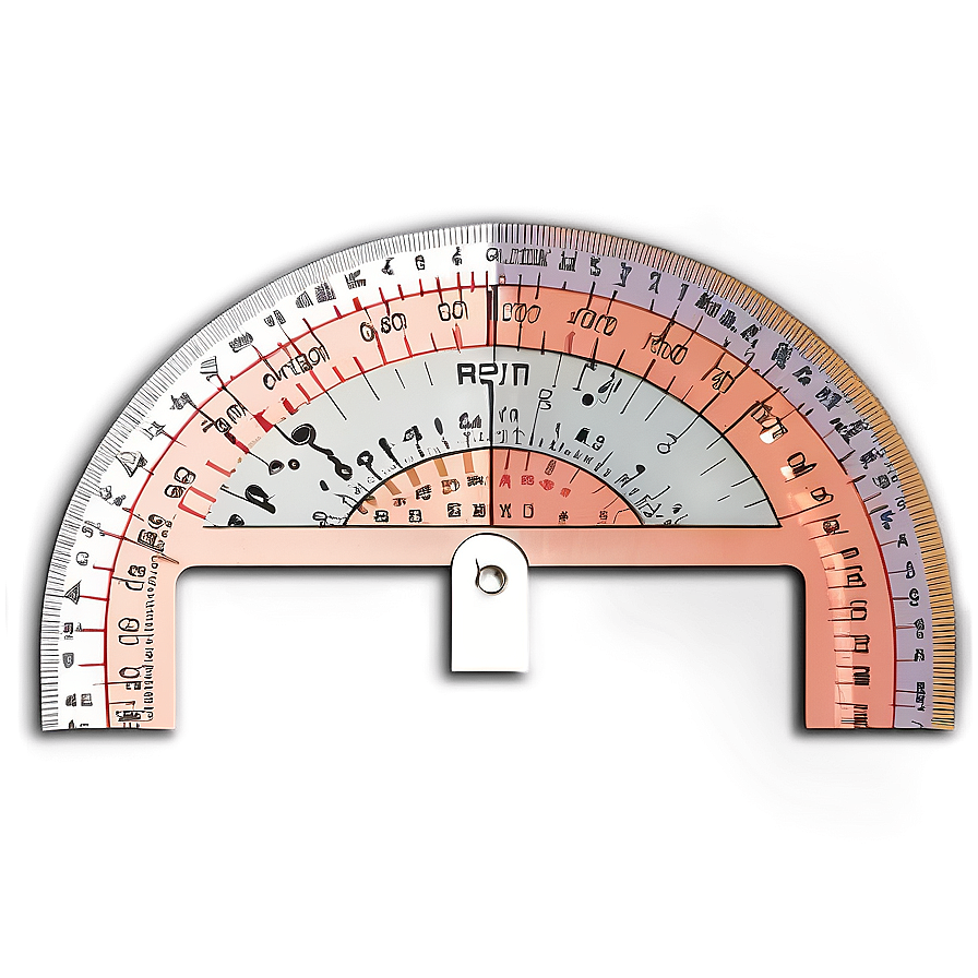 School Protractor Design Png 38 PNG