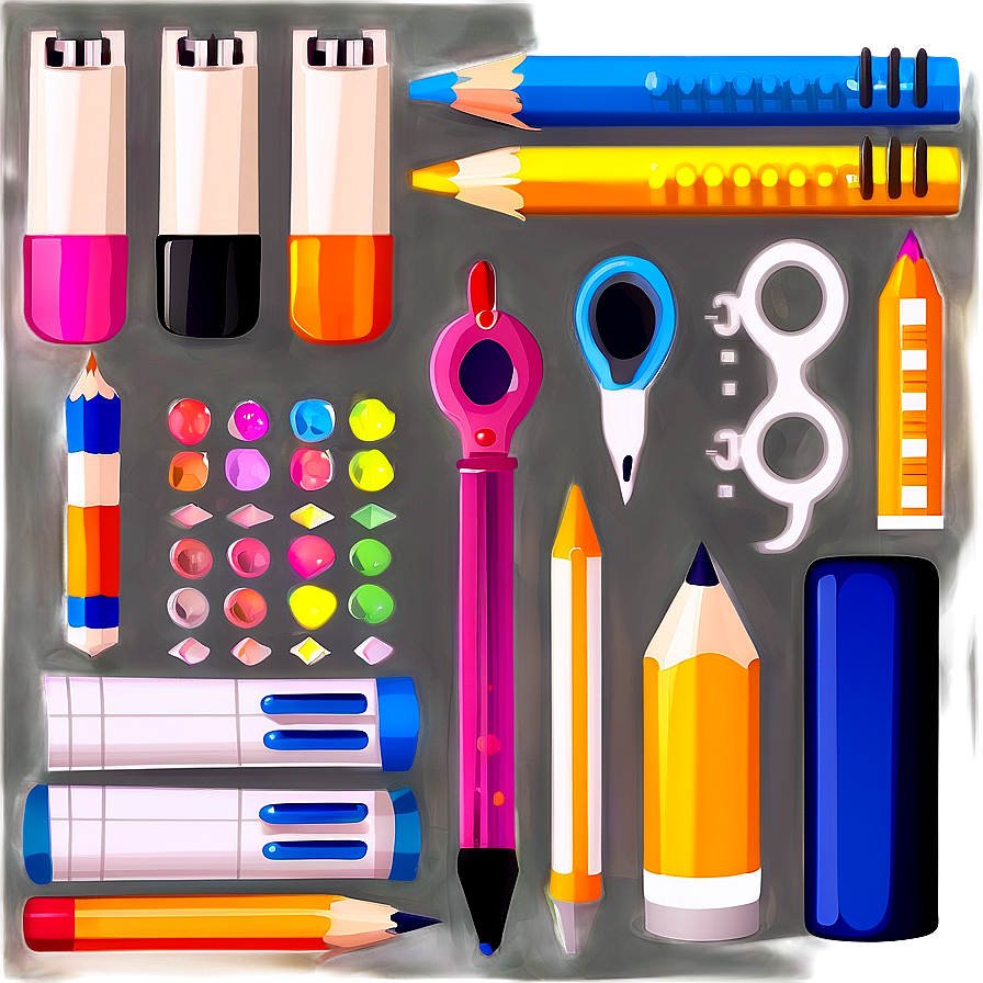 Download School Supplies Vector Png 05212024 | Wallpapers.com