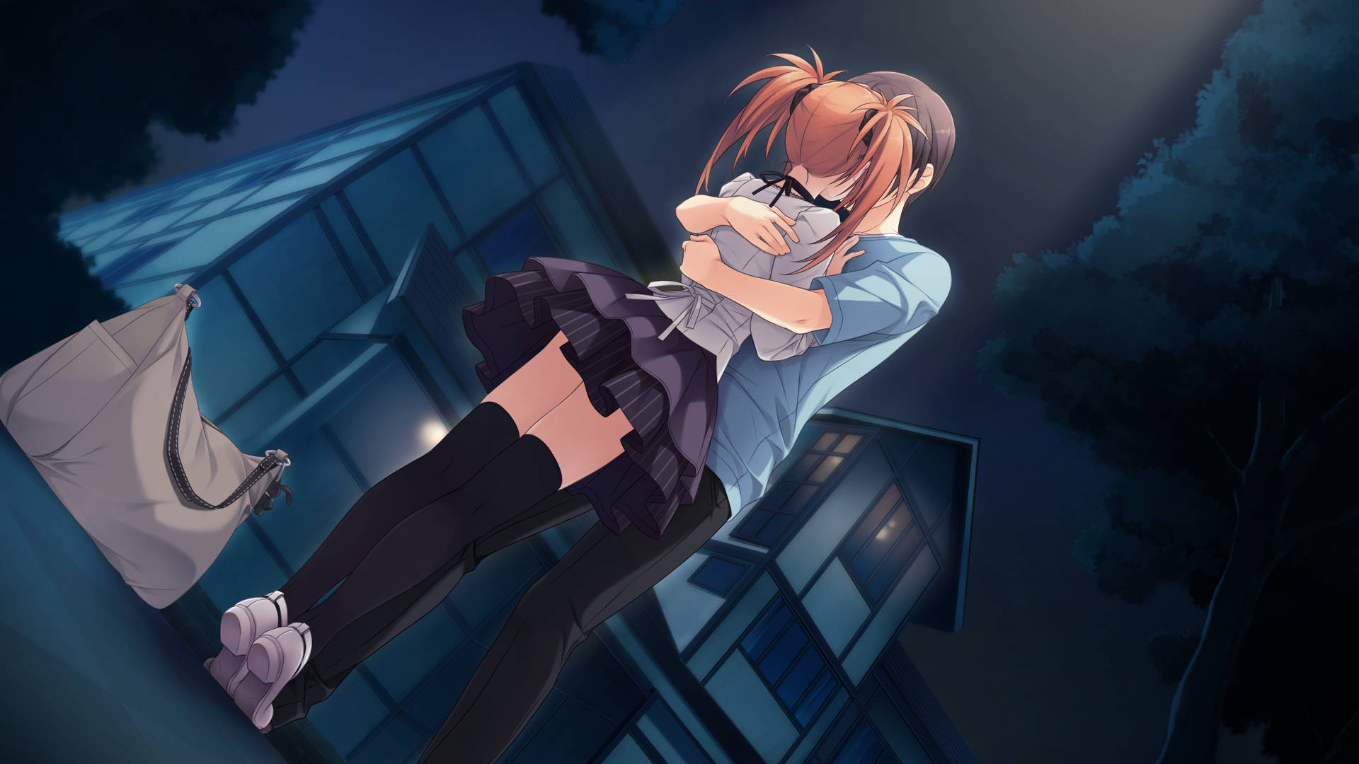 Schoolgirl Anime Hug