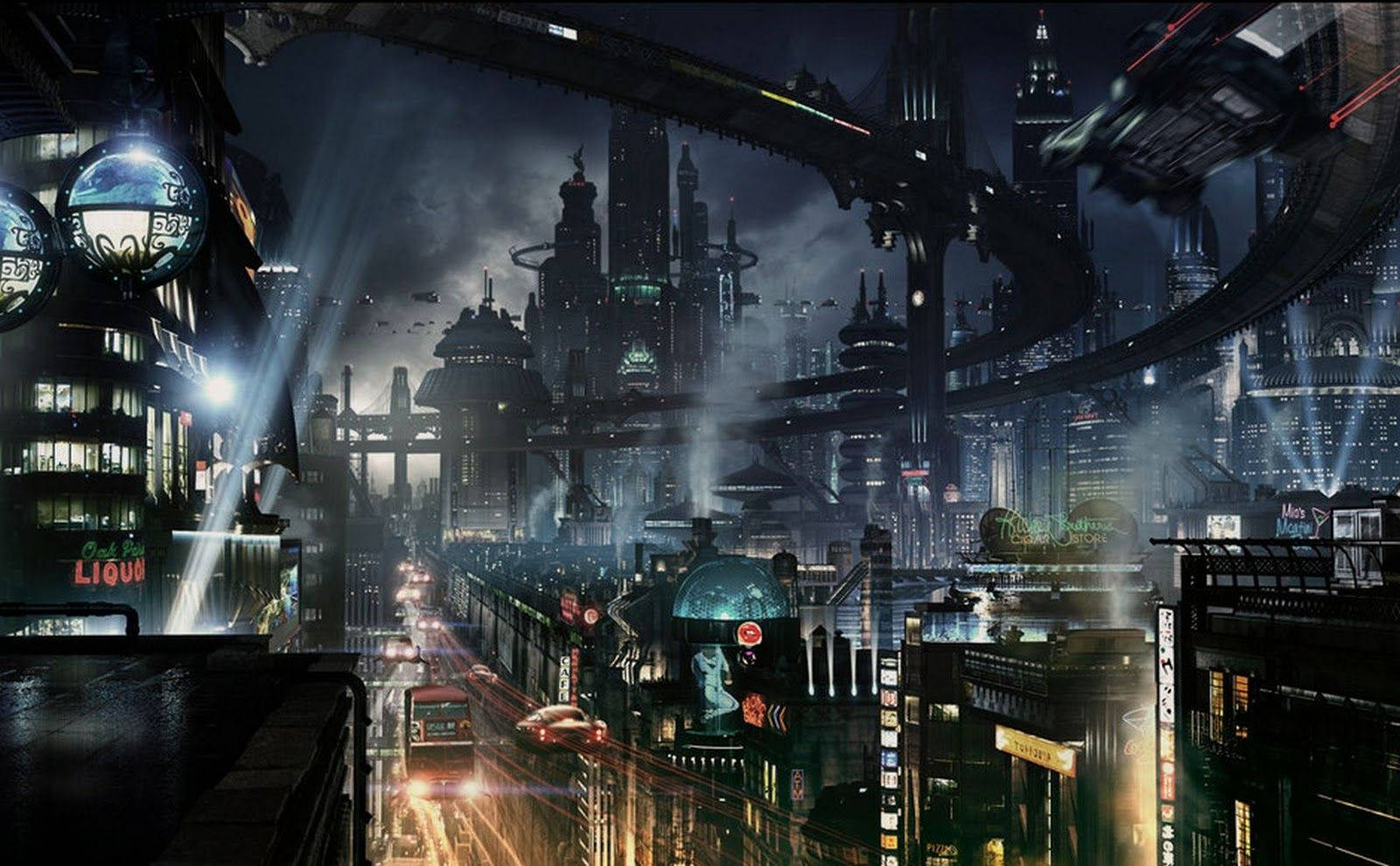 Sci Fi Cyberpunk City Wallpaper