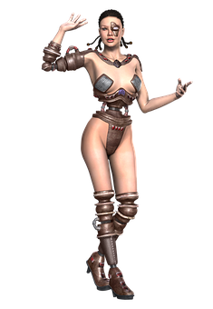 Sci Fi Female Character Pose PNG
