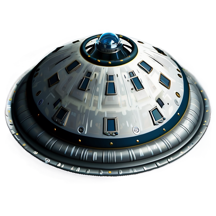 Sci-fi Flying Saucer Graphic Png 06202024 PNG