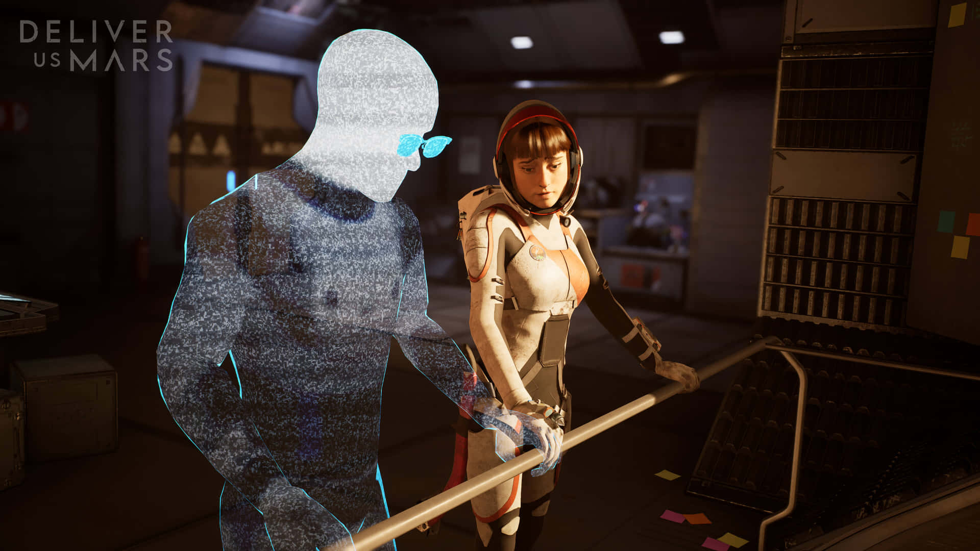 Futuristic Battle Scene in a Sci-Fi Game Wallpaper