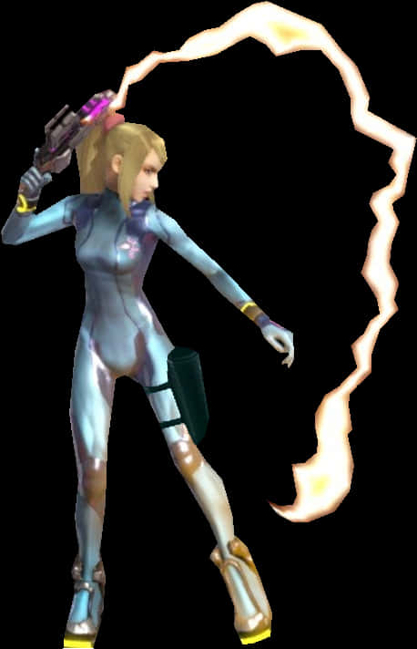 Sci Fi Heroine With Energy Whip PNG