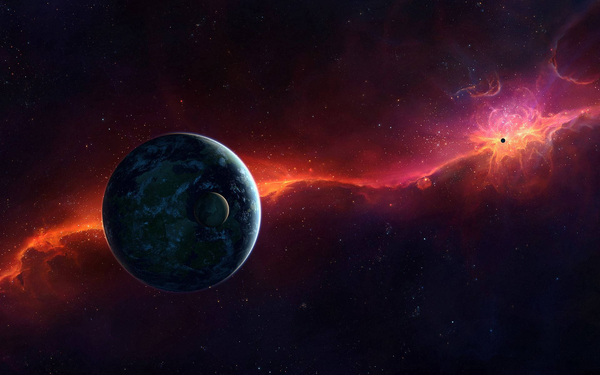 Explore Fantastic Sci-Fi Worlds Across Red Planets Wallpaper