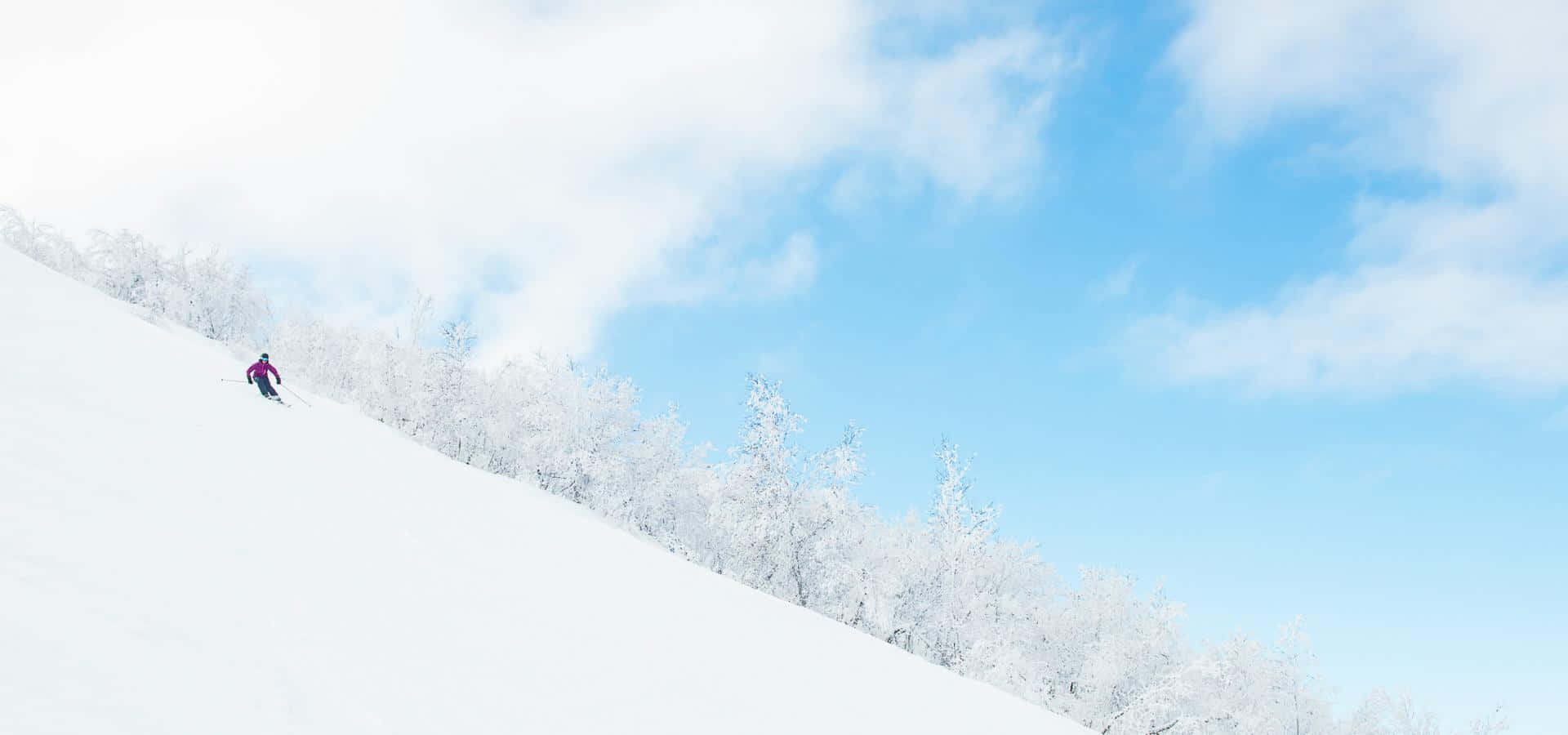 Sciatoreche Si Gode Le Piste Innevate In Un Pittoresco Resort Sciistico