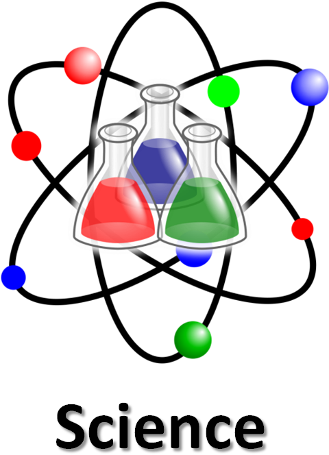 Science Atomand Beakers Graphic PNG