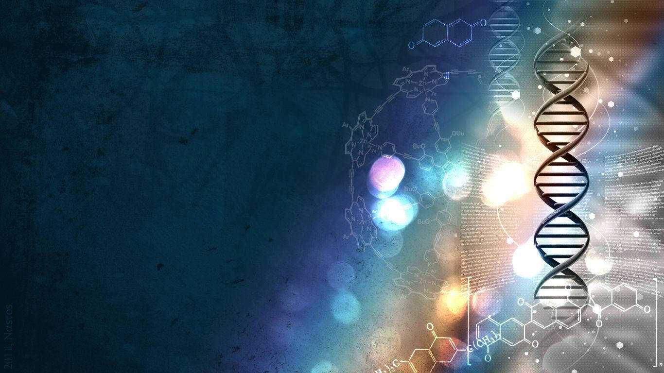 Desktop DNA Strand Vægtapet til Videnskab Wallpaper