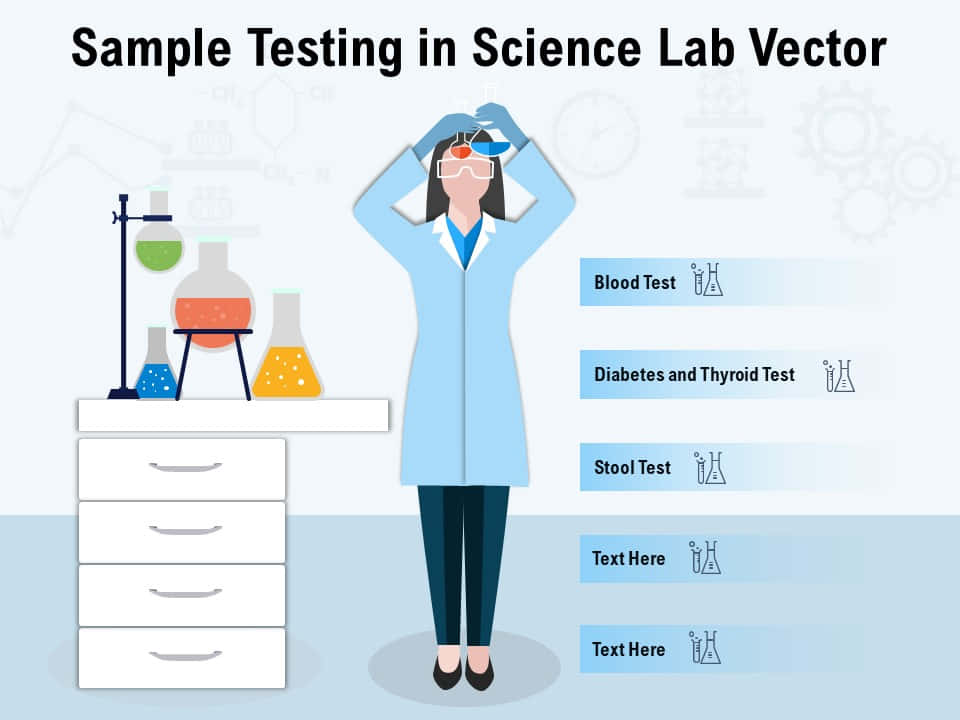 Sample Testing In Science Lab Vector