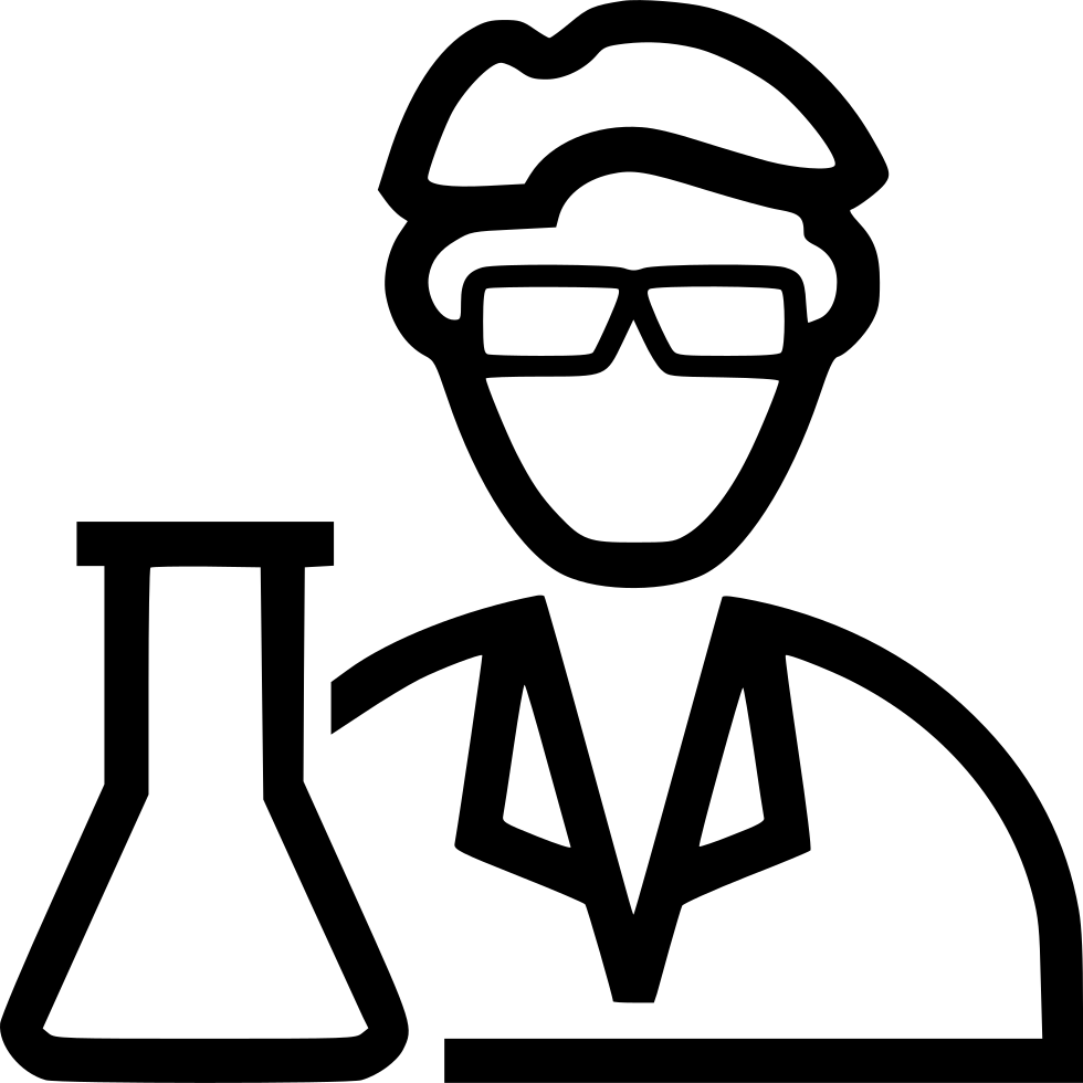 Scientist Iconwith Flask PNG