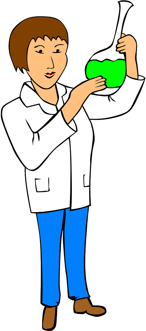 Scientist_ Holding_ Green_ Chemical_ Flask PNG