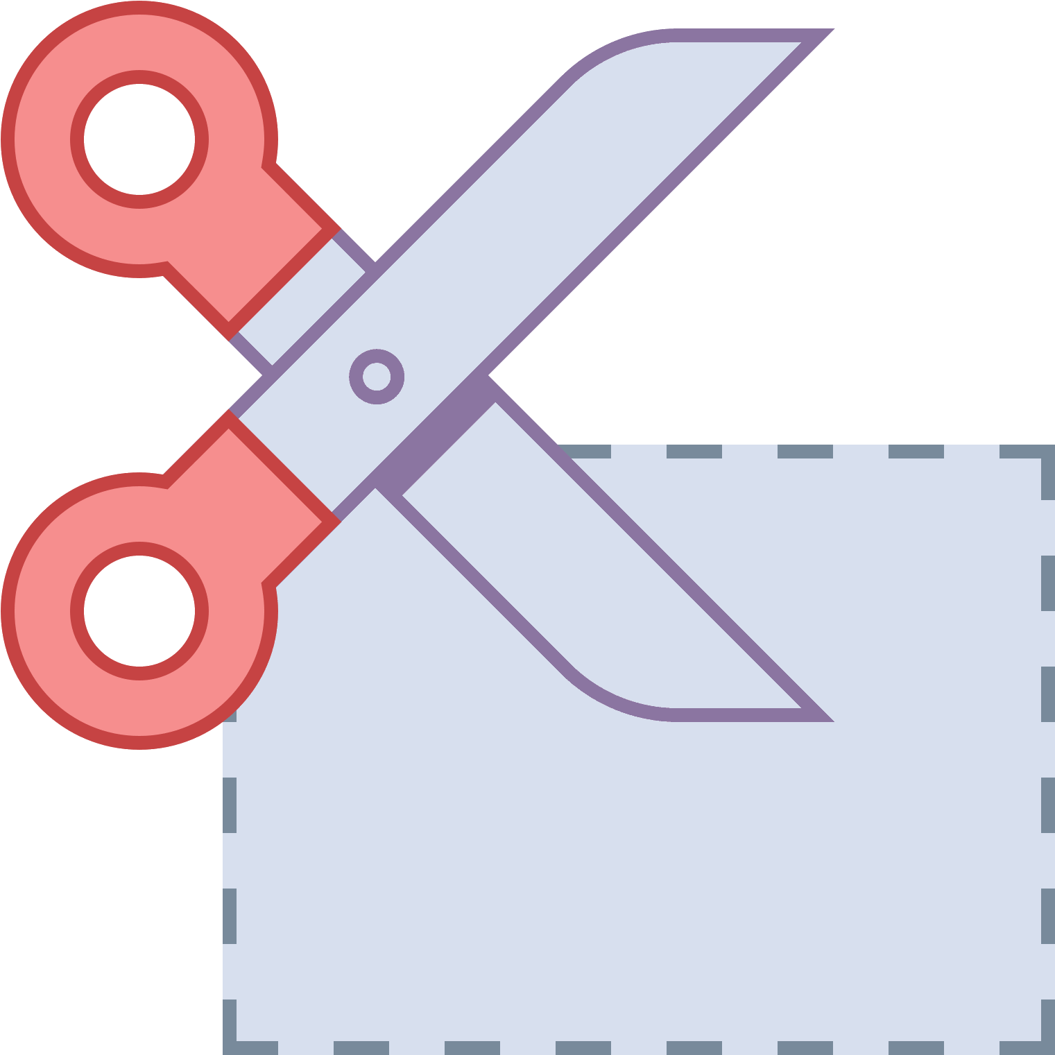 Scissorsand Dotted Line Icon PNG