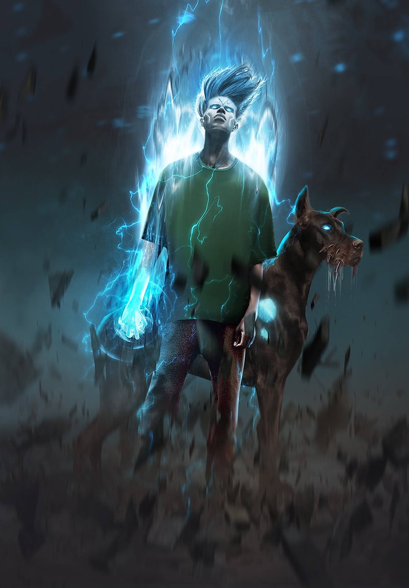 Scooby And Shaggy Ultra Instinct Realistic Art Wallpaper
