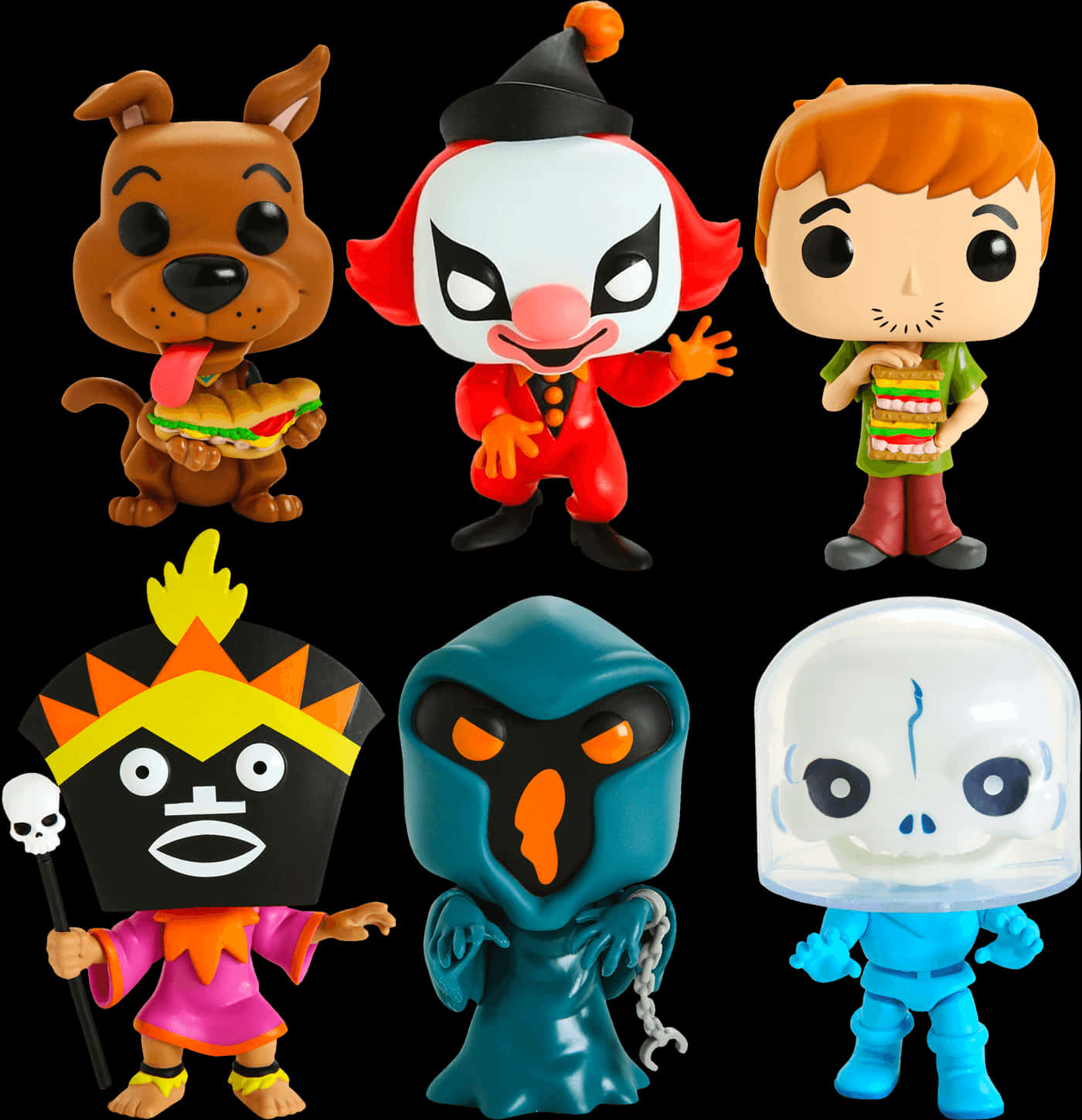 Scooby Doo Character Figurines Collection PNG