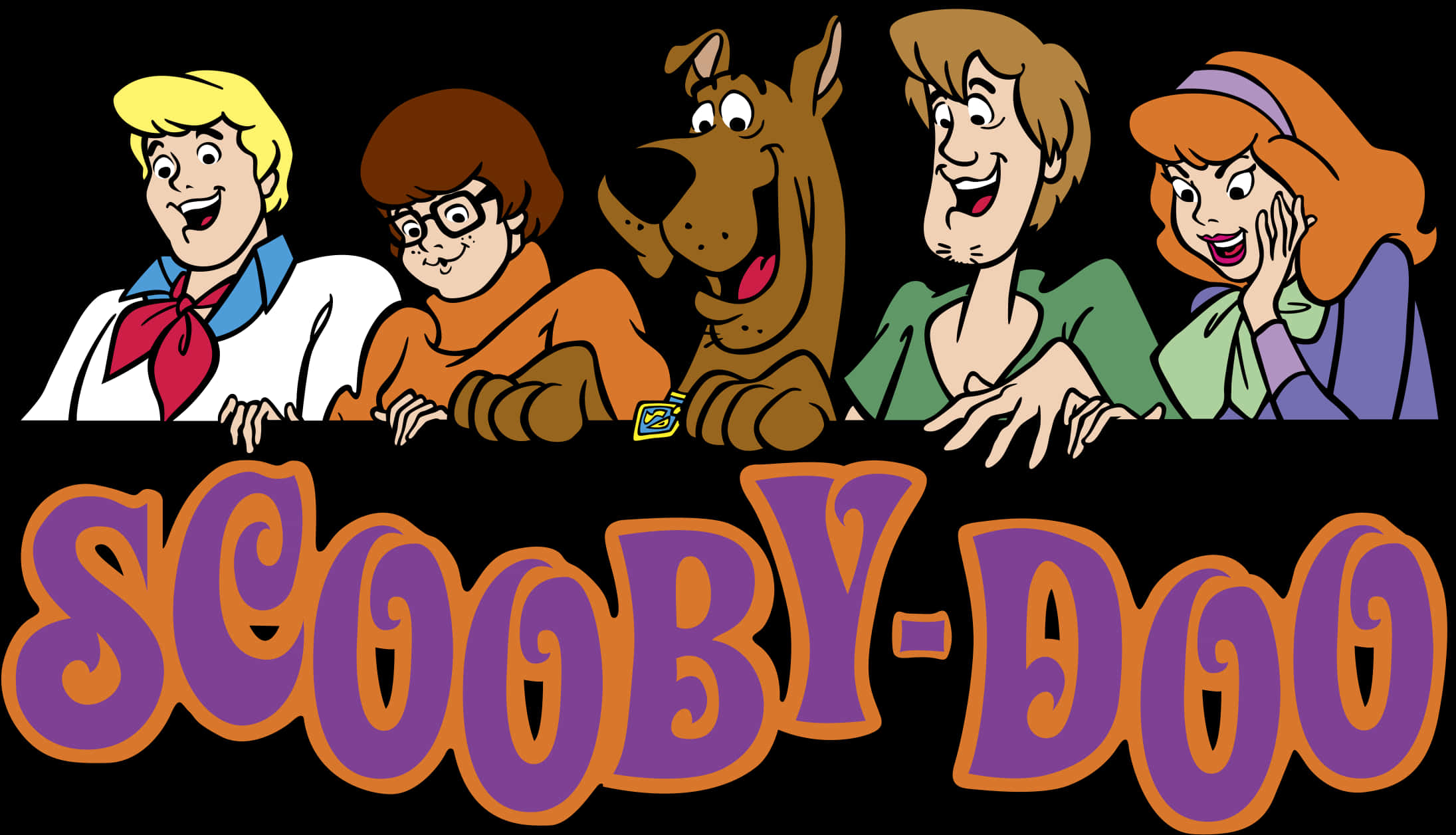 Scooby Doo Classic Cartoon Cast PNG
