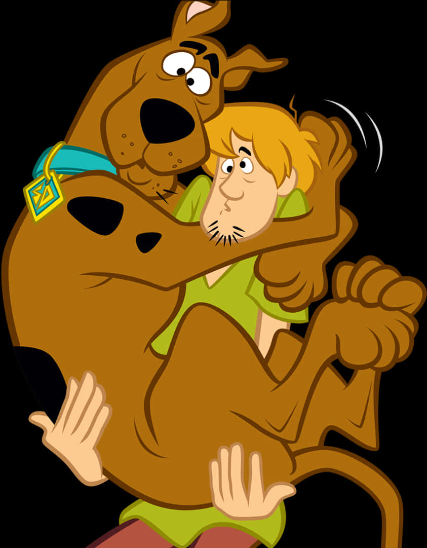 Scooby Doo Hugging Shaggy PNG