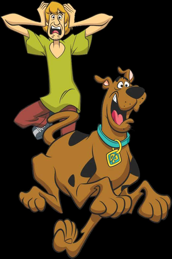 Download Scooby Dooand Shaggy Frightened | Wallpapers.com