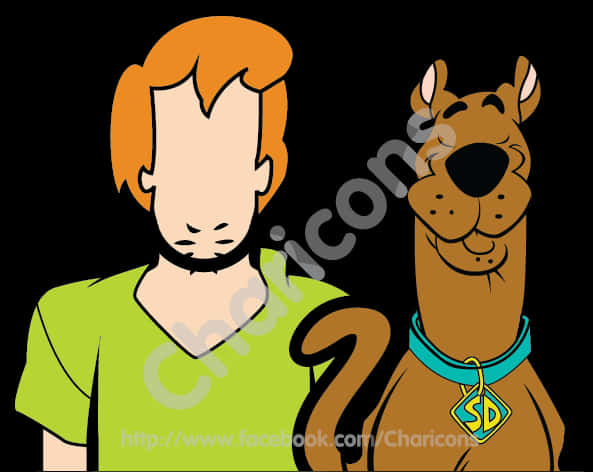 Scooby Dooand Shaggy Vector Art PNG