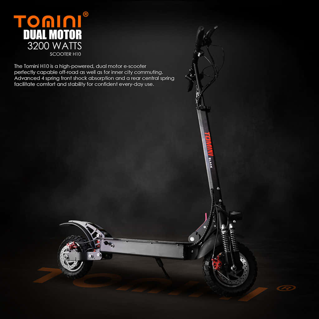 Scooter Tomini Black In Dark Background Picture