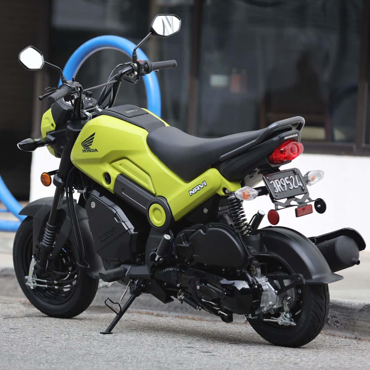 Scooter Black And Neon Green Honda Navi Picture