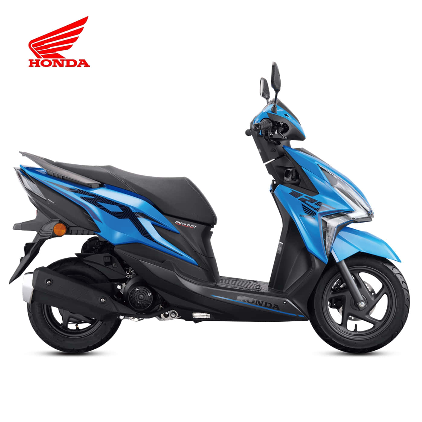 Scooter Honda Blue And Black Picture