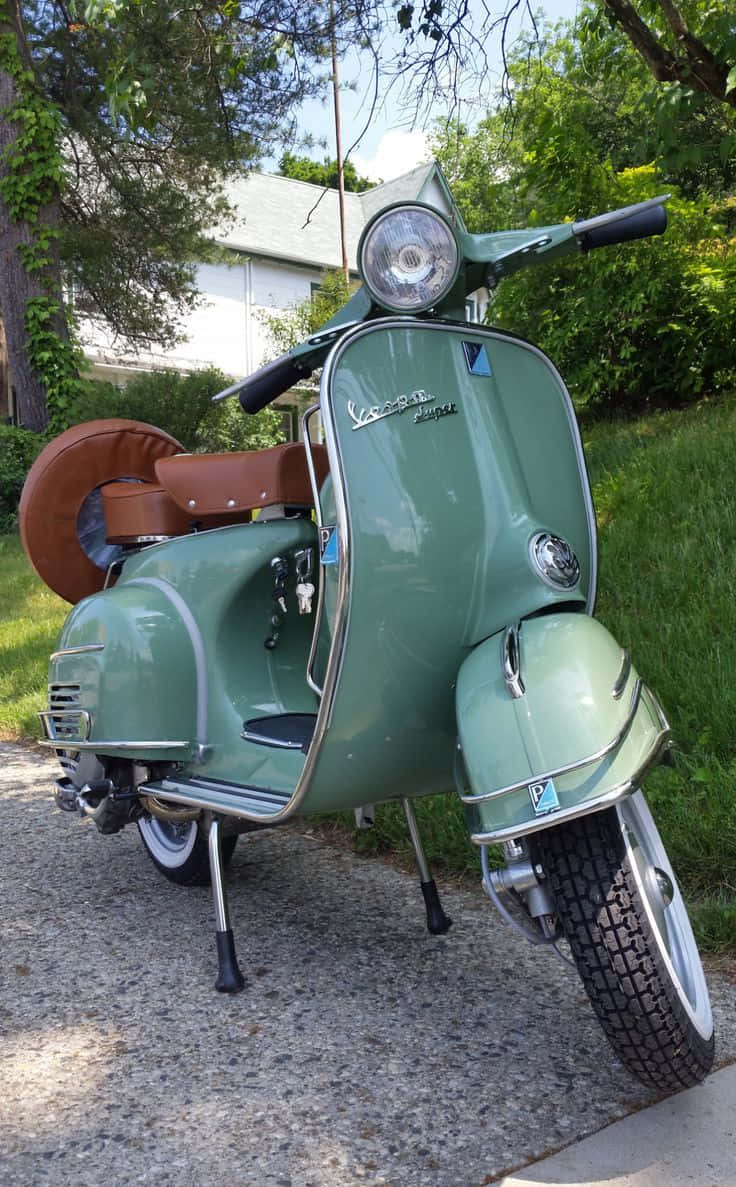 Scooter Mint Green Vespa Picture