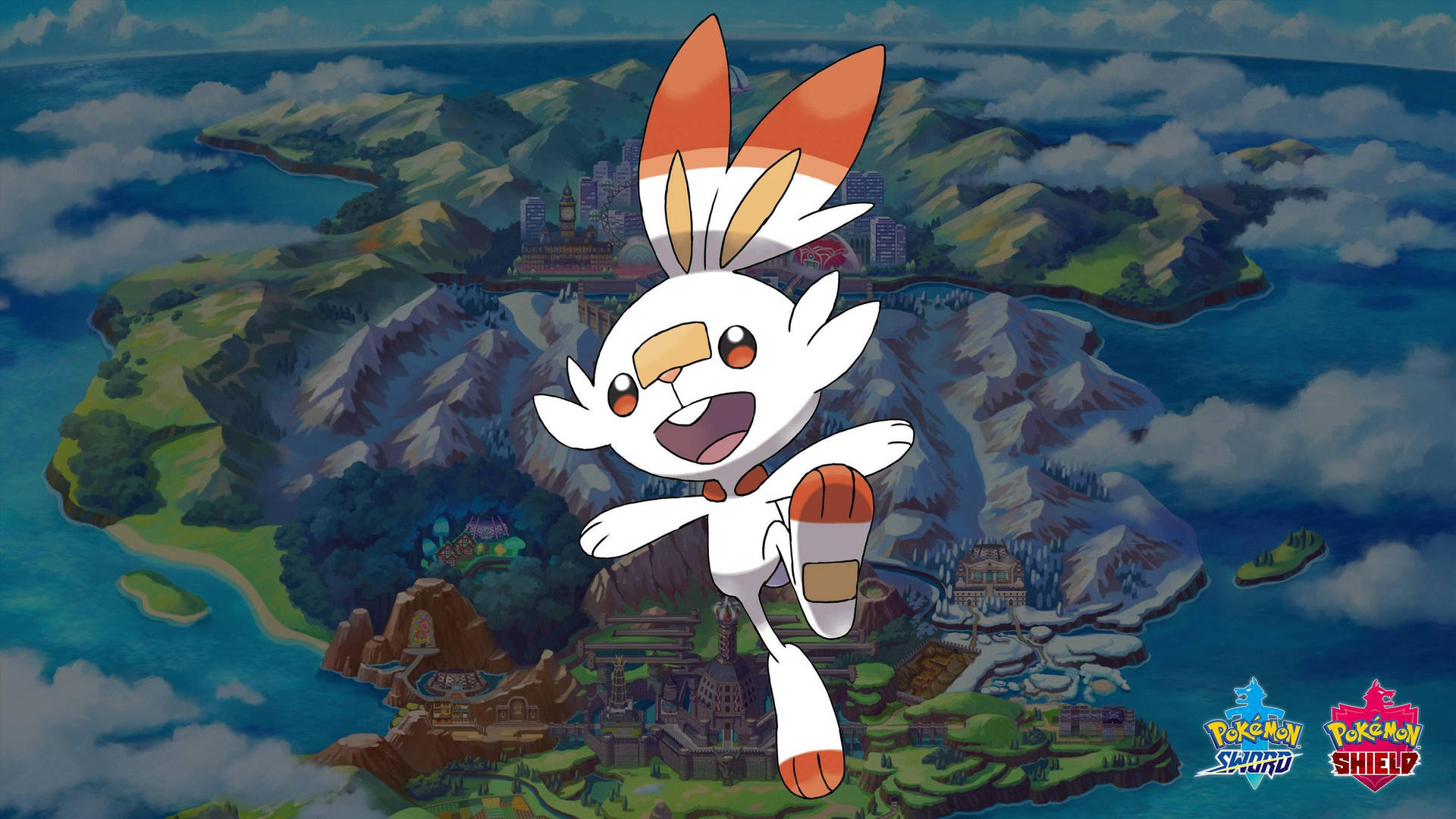 Scorbunny On Galar Map Picture