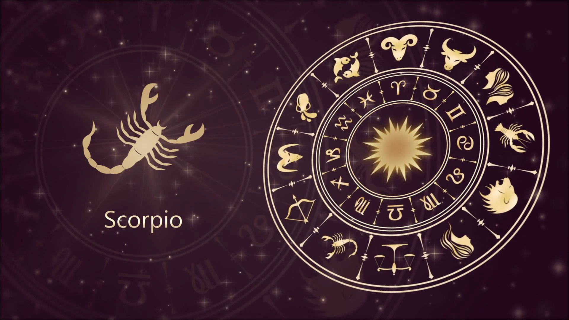 Scorpio And Zodiac Chart Wallpaper