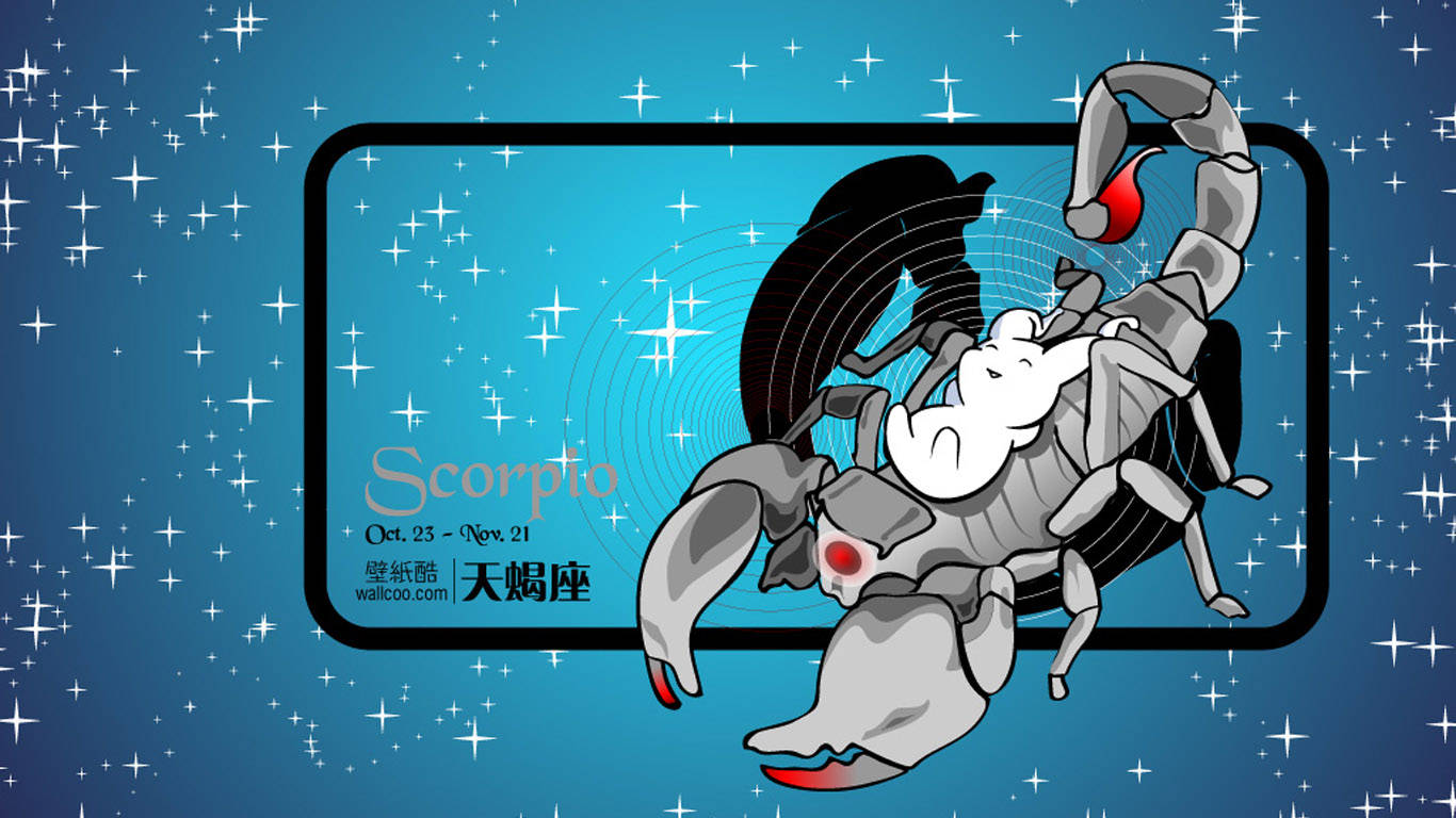 Scorpio Anime Stars Background
