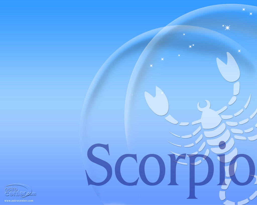 Scorpio Bubble Design Wallpaper