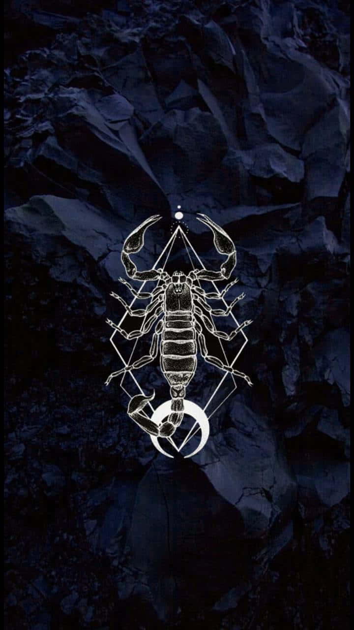 Skorpion Iphone Geometriske Figurer Måne og Stjerner Wallpaper
