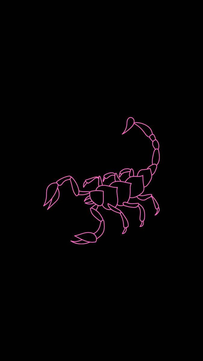 Download Scorpio Pink Line Art Wallpaper 